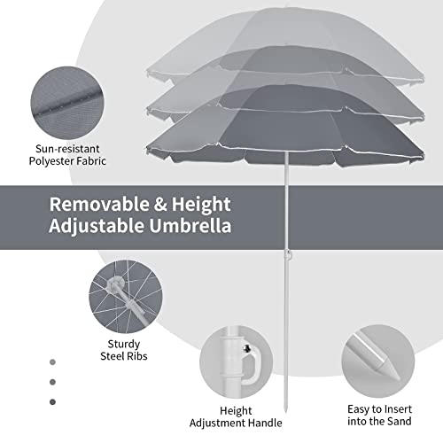 Double Camping Chair with Umbrella