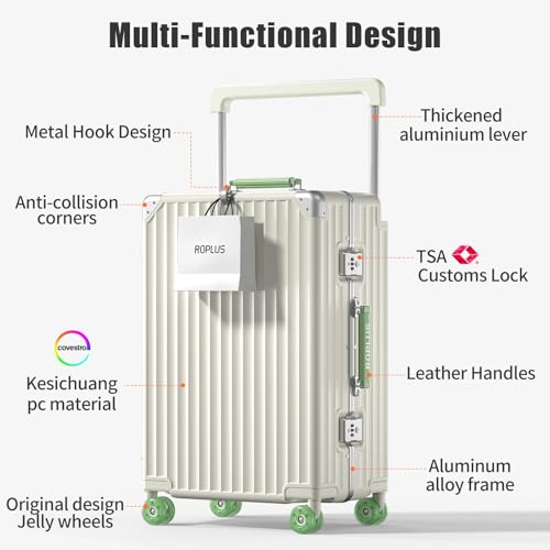 Aluminium Frame Carry on Luggage with Smooth Jelly Wheels