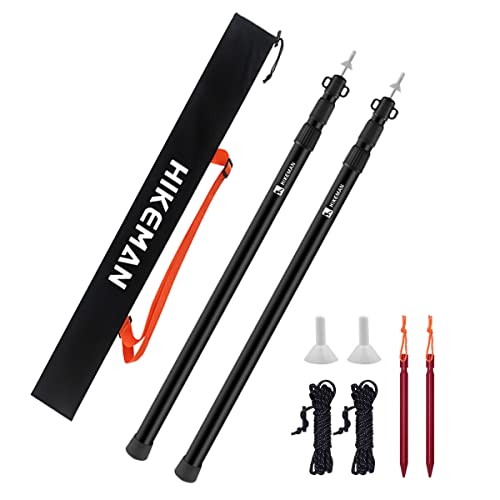 Tent Poles Camping Poles for Tarp Awning Canopy Porch Sun Sails Tarpaulin Headroom Aluminium Adjustable Telescoping