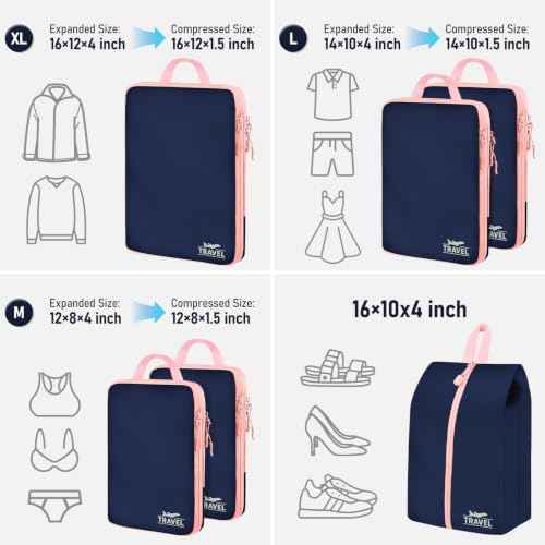 6 Set Compression Packing Cubes