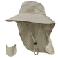 Sun Hat for Men Women with Neck Flap& Removable Face Cover Wide Brim