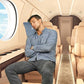 Premium Soft Travel Blanket Pillow Combo Airplane Grayish Blue