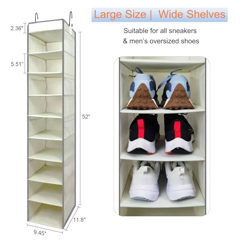 Large Sized Hanging Shoe Organizer 10 (10 Count)