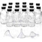16 Pack 2 oz Small Clear Glass Bottles w (16 Count)