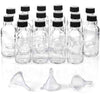 16 Pack 2 oz Small Clear Glass Bottles w (16 Count)