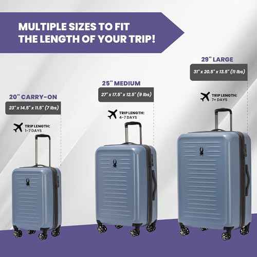 Rails Expandable Hardside Upright Suitcase with 360° Spinner Wheels (3 Count)