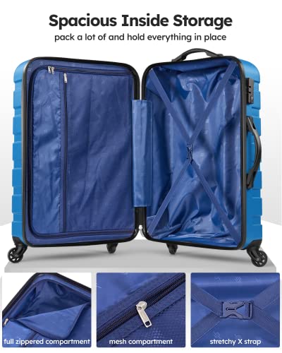 Luggage 3 Piece Sets Hard Shell Luggage Set with Spinner Wheels (3 Count)