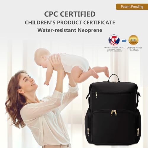 Neoprene Diaper Bag Backpack with Changing Pad