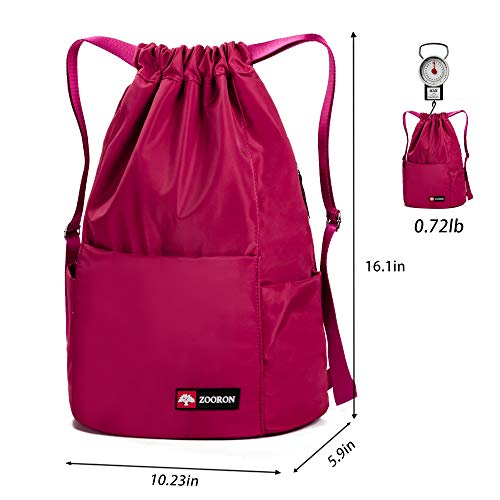 Waterproof Drawstring Gym Backpack Bag for Men & Women