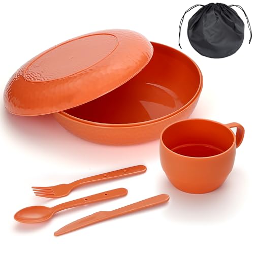 6 Piece Camping Mess Kit with Bowl