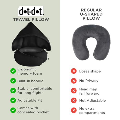 Travel Pillow Neck Pillow with Hood for Airplane Sleeping