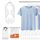 White Travel Hangers with Clips (20 Count)