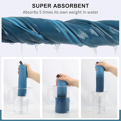 Microfiber Towel Quick Dry Camping & Travel & Gym Towel. Compact