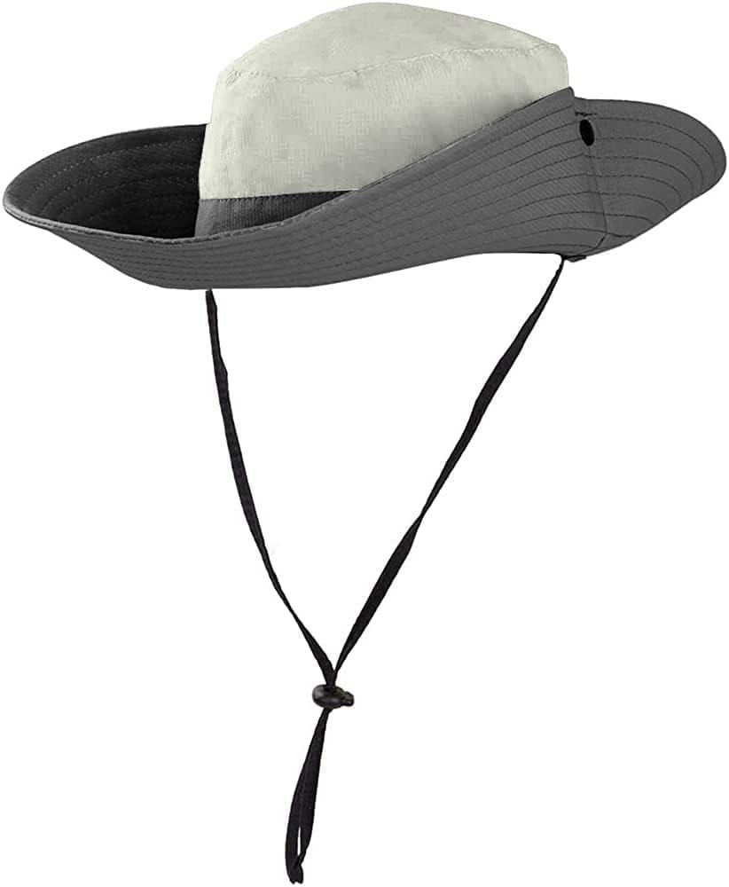 Rosoz Ponytail Sun Bucket Hats for Women UV Protection Foldable Mesh Wide Brim Hiking Beach Fishing Summer Safari