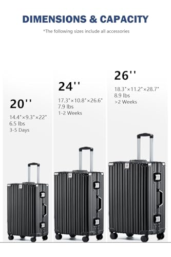26 Inch Checked Zipperless Luggage with Cup Holder