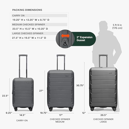 Pagosa Hardshell Expandable Luggage with Spinner Wheels (3 Piece)