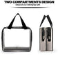 2Pcs Crystal Clear PVC Travel Toiletry Bag Kit for Women Men (2 Count)
