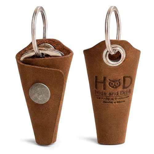 Full Grain Leather Wrap Keychain