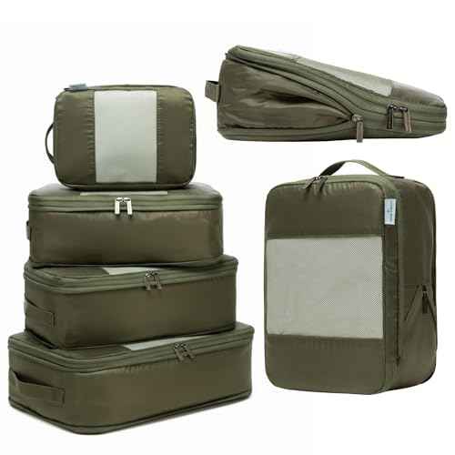 6 Pack Large Compression Packing Cubes for Travel (6 Count)