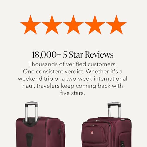Sion Softside Expandable Spinner Luggage Durable Lightweight Travel Suitcase