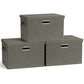 Storage Bins with Lids Fabric Closet Organizers Cubes Office Organization (3 Count)