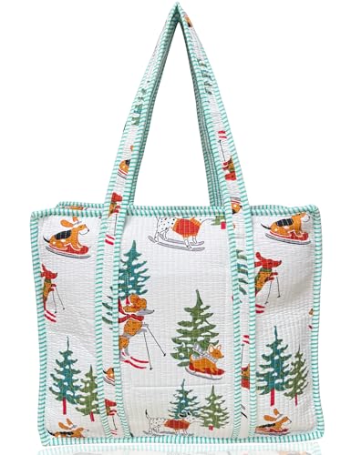 100% Cotton Quilted Tote Bag For Women