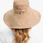 Ultra Wide Cotton Linen Hat UPF50+ Packable UV Sun Protection Hat with Large Brim and Detachable Strap Large