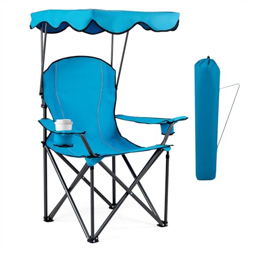 Camping Chair with Canopy Shade