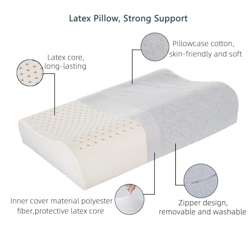 Natural Latex Foam Contour Pillows for Side