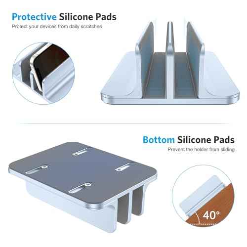 Dual Vertical Desk Laptop Stand Holder