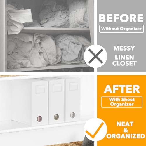 3 Pack Bed Sheet Organizers and Storage (3 Count)