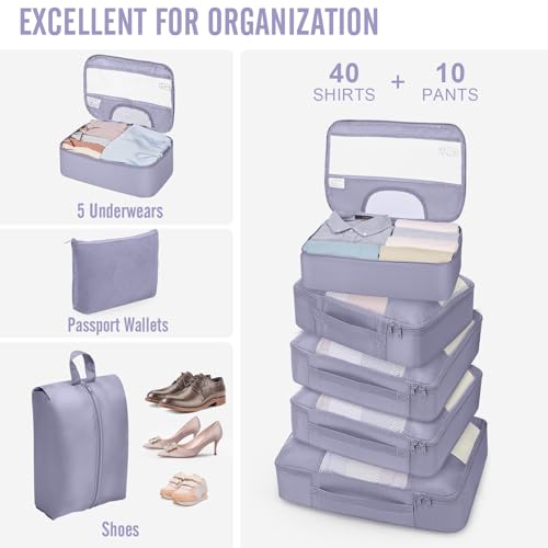10 Set Packing Cubes for Travel Essentials (10 Count)