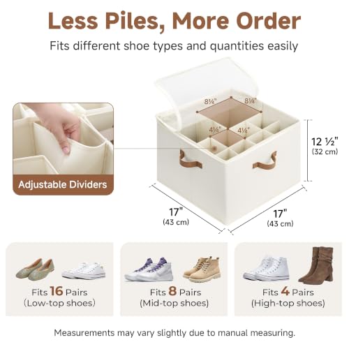 16 Pair Shoe Organizer for Closet