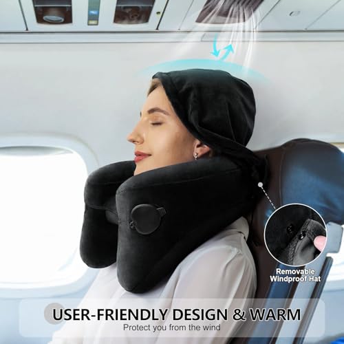 Travel Neck Pillow for Airplane Pillow Comfortably Supports Head