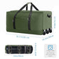 120L Foldable Rolling Duffel Bag with 3 Wheels