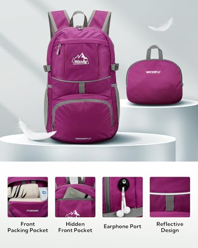 Small Lightweight Packable Hiking Backpack Foldable Travel Daypack
