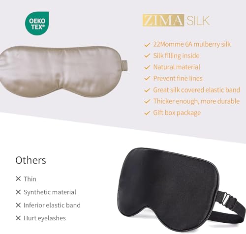 Adjustable 100% 22 Momme Mulberry Silk Sleep Mask