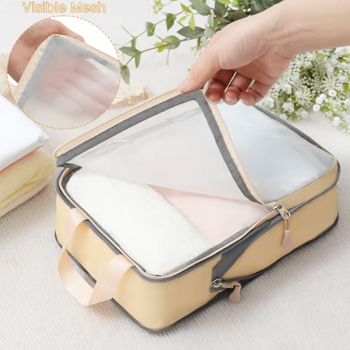 6 Set Ultralight Compression Packing Cubes Packing Organizer for Travel Accessories Luggage Suitcase Backpack (6 Count)