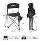 Extra Large Quick Folding Tripod Stool with Backrest Fishing Camping Chair with Carry Strap