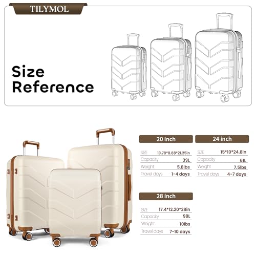 Luggage Sets 3 Piece with Spinner Wheel (3 Count)