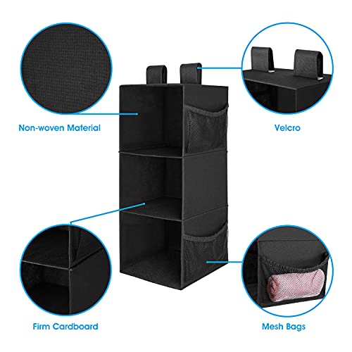 3 Shelf Hanging Closet Organizer with 2 Velcro