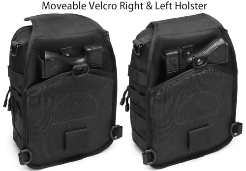 Tactical Sling Backpack With Holster Military Crossbody Bag for Men Single Shoulder Back Pack 10L