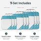 9 Set Compression Packing Cubes for Travel (9 Count)