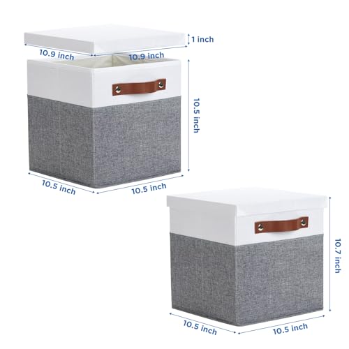 Foldable Fabric Storage Bins with Lids (2 Count)