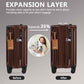 3 Piece Set Hardside Expandable Luggage with USB Charging Port and Cup Holder