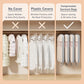 4 Pack 43" Compression Garment Bags for Hanging Clothes With Carry Handles and Window (4 Count)