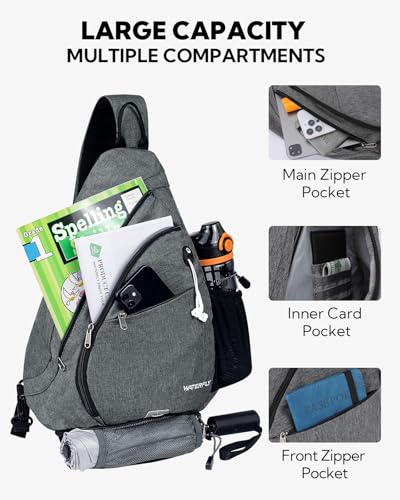 Large Sling Bag Crossbody Backpack Chest Pack for Men Women