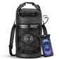 5/10/25/30/40L Waterproof Dry Backpack & Phone Case- Large Floating Dry Bag for Kayaking, Travel, Hiking, Fishing, Camping, Motorcycles & Beach, Heavy-Duty Roll Top Men/Women (Black)