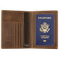 Leather Passport Cover for Men Women
