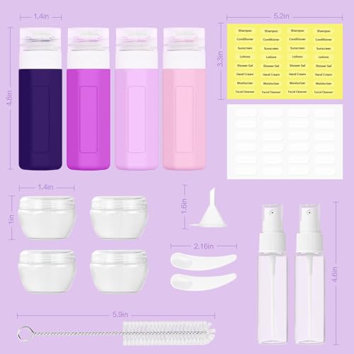Travel Bottles for Toiletries 3oz (17 Count)